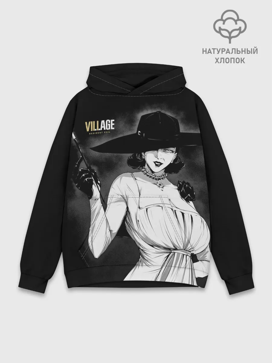 Худи мужской база хлопок / Lady Alcina Dimitrescu