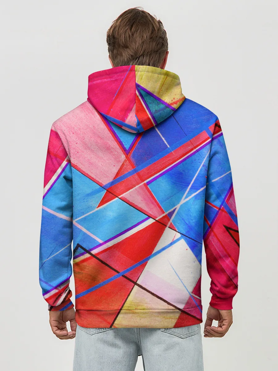 Худи мужской база хлопок / Абстрактные Фигуры