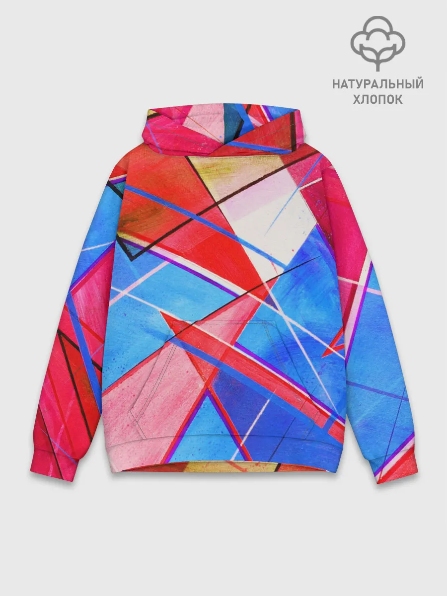 Худи мужской база хлопок / Абстрактные Фигуры
