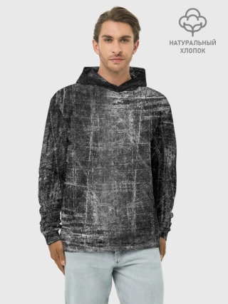 Худи мужской база хлопок / Потертости