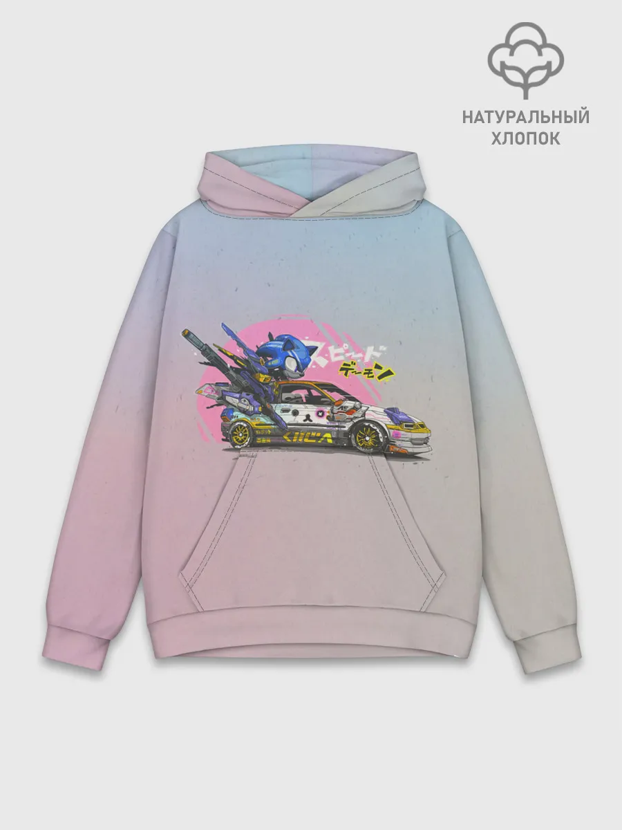 Худи мужской база хлопок / Sonic racer