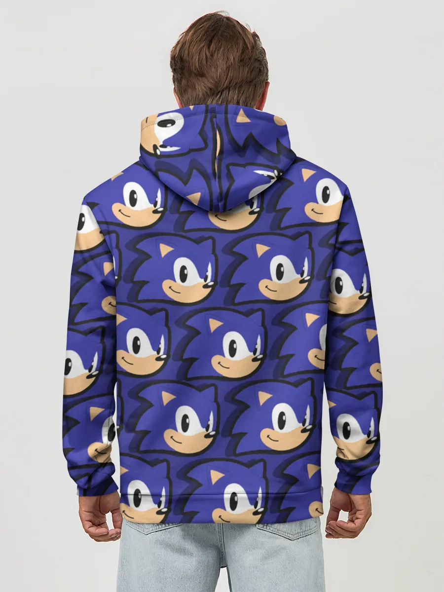 Худи мужской база хлопок / Sonic pattern