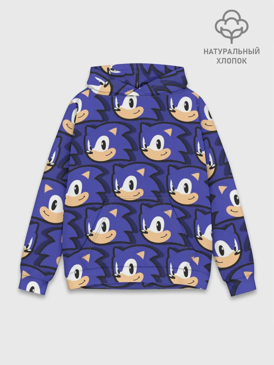 Худи мужской база хлопок / Sonic pattern