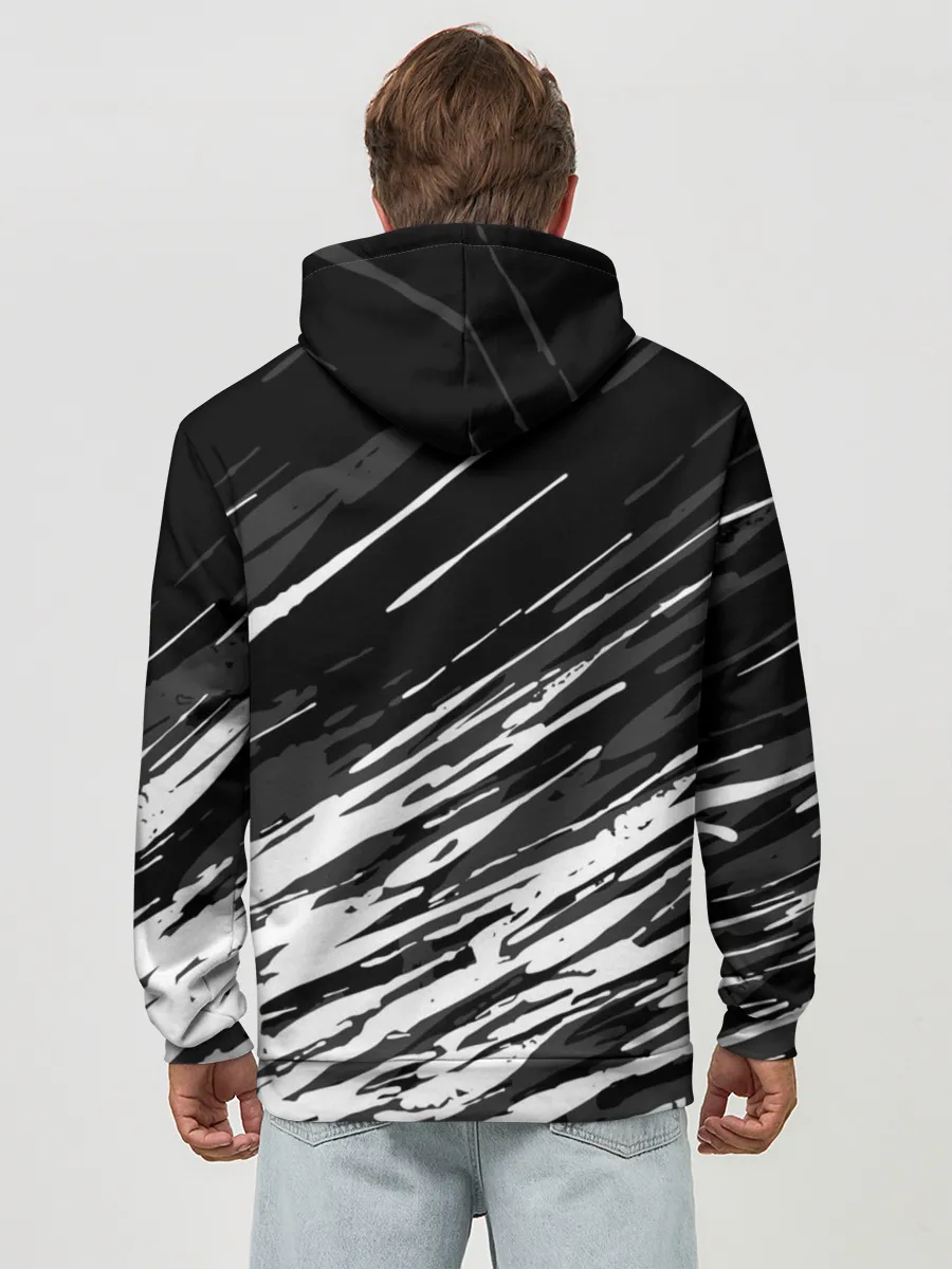 Худи мужской база хлопок / JUVENTUS / ЮВЕНТУС / БРЫЗГИ