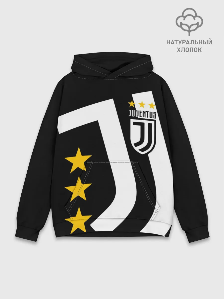 Худи мужской база хлопок / JUVENTUS / ЮВЕНТУС / ЗВЕЗДЫ