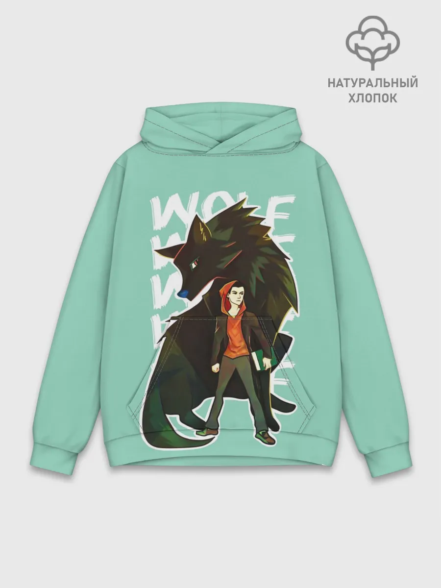 Худи мужской база хлопок / Wolf