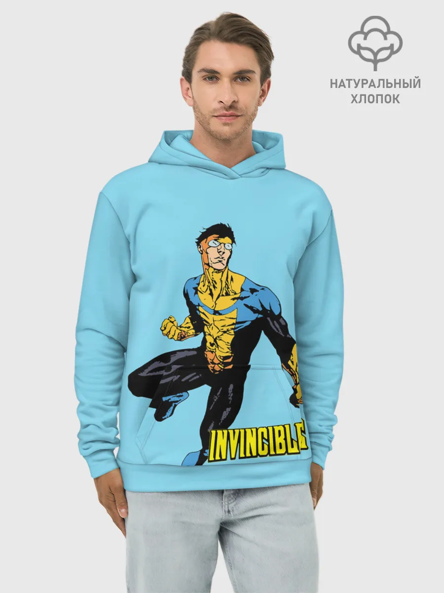 Худи мужской база хлопок / Invincible / Неуязвимый