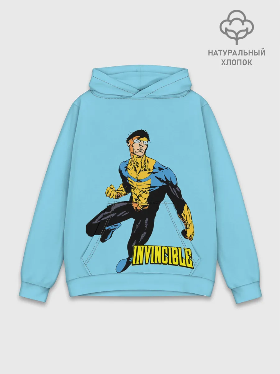 Худи мужской база хлопок / Invincible / Неуязвимый