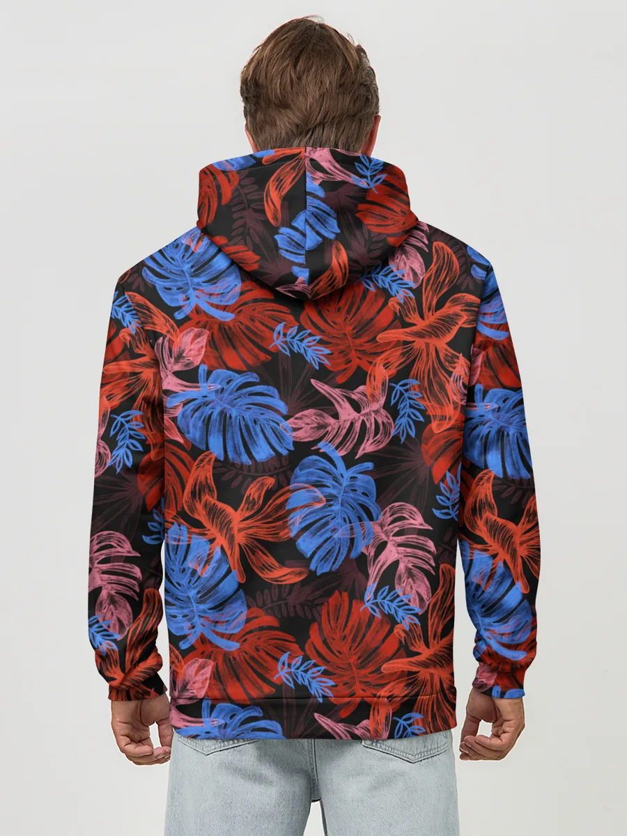 Худи мужской база хлопок / Неоновые Тропики