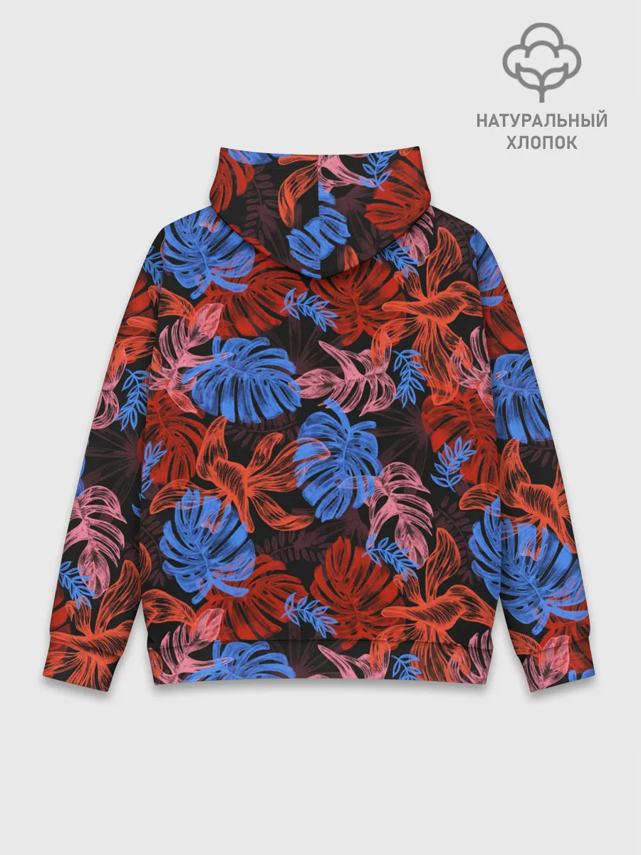 Худи мужской база хлопок / Неоновые Тропики