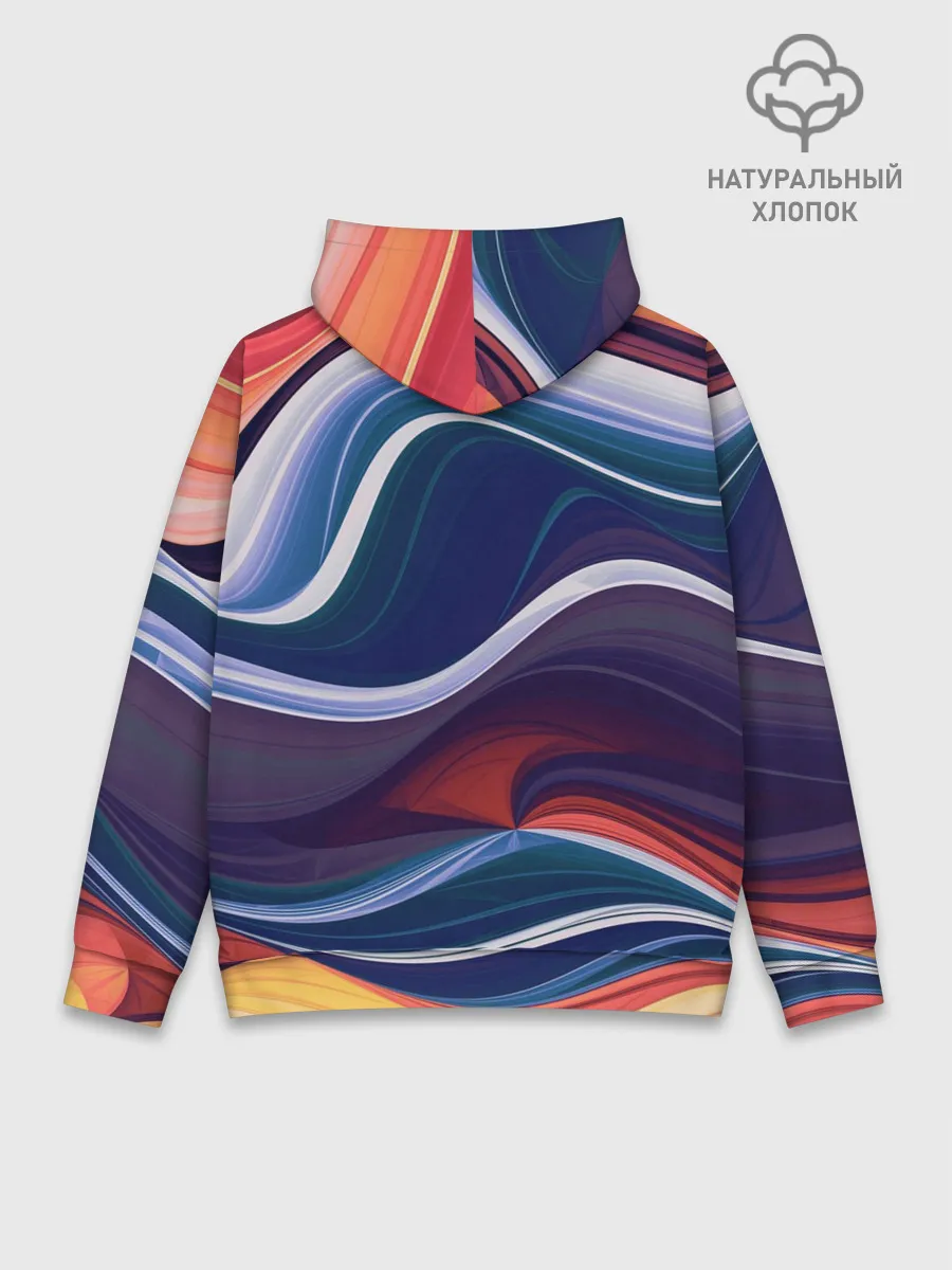 Худи мужской база хлопок / Colored lines