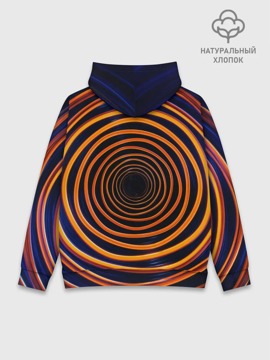 Худи мужской база хлопок / Круги неоновые