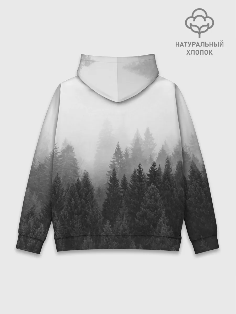 Худи мужской база хлопок / ЛЕС МОЙ ХРАМ / ВОЛК