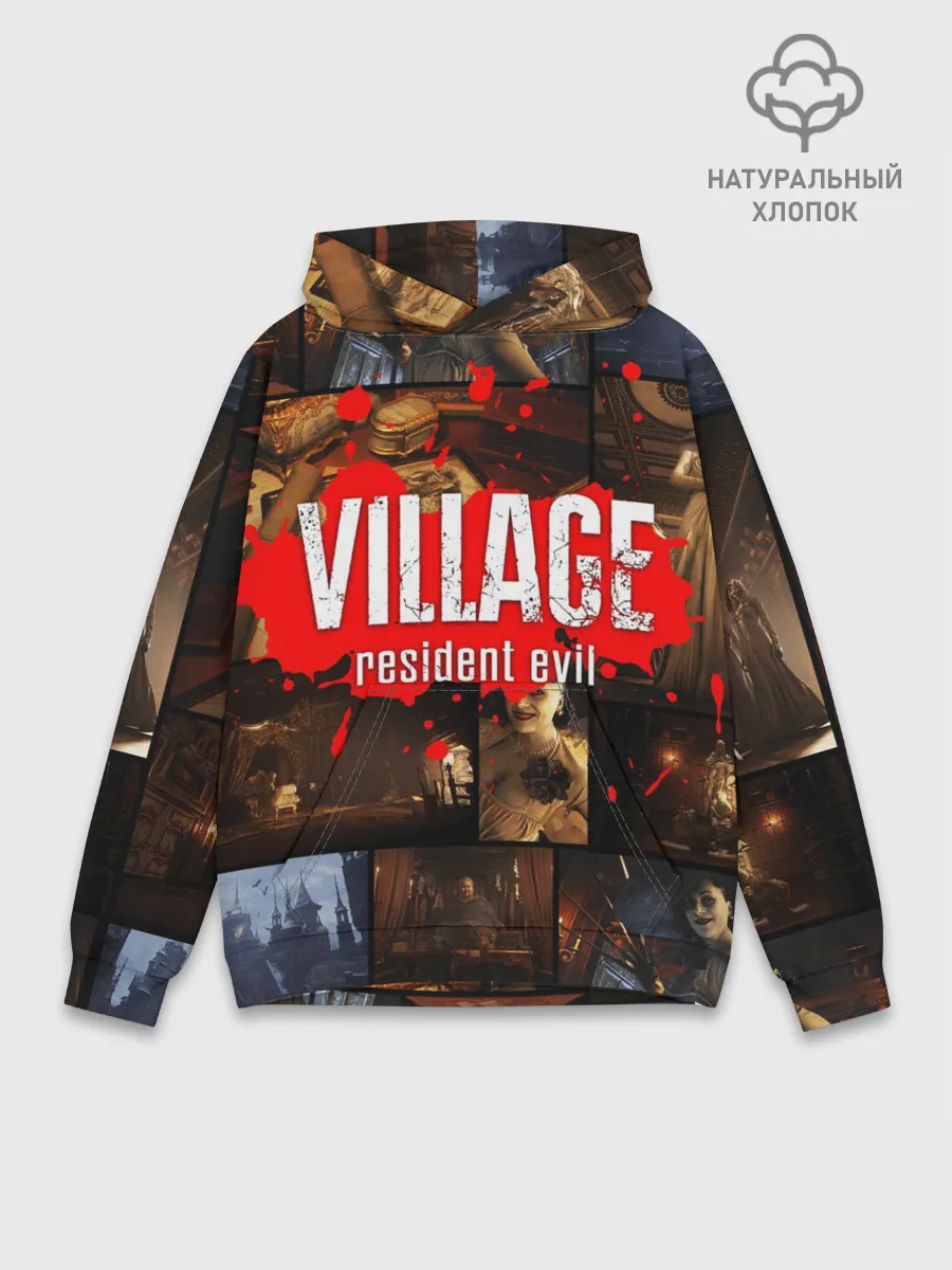 Худи мужской база хлопок / RESIDENT EVIL 8 VILLAGE
