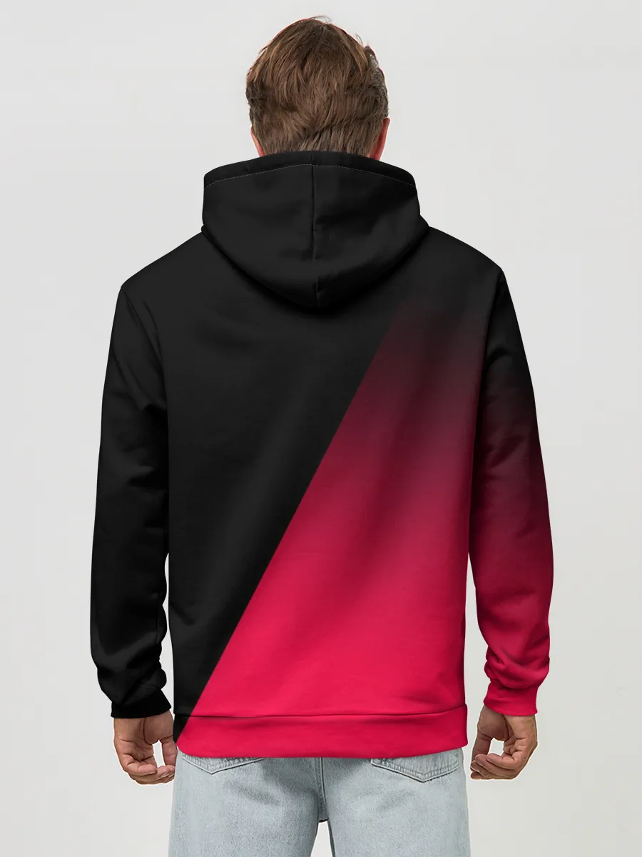 Худи мужской база хлопок / JUVENTUS / ЮВЕНТУС / НЕОН