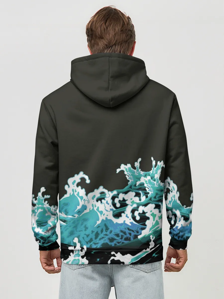 Худи мужской база хлопок / Корабль на Волнах | Кракен