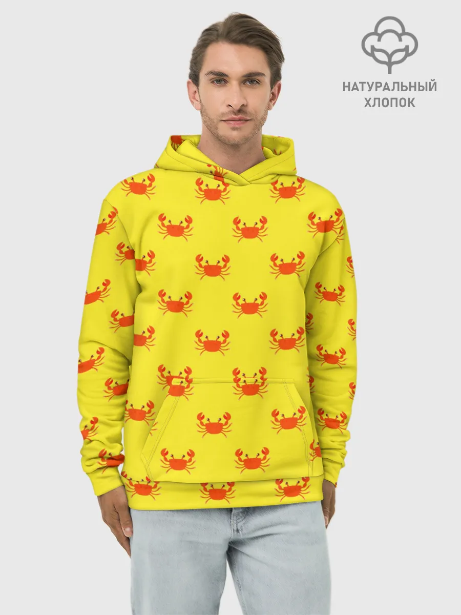 Худи мужской база хлопок / Крабы