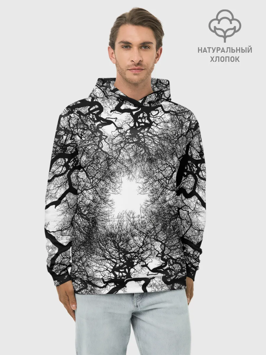 Худи мужской база хлопок / Texture Branches