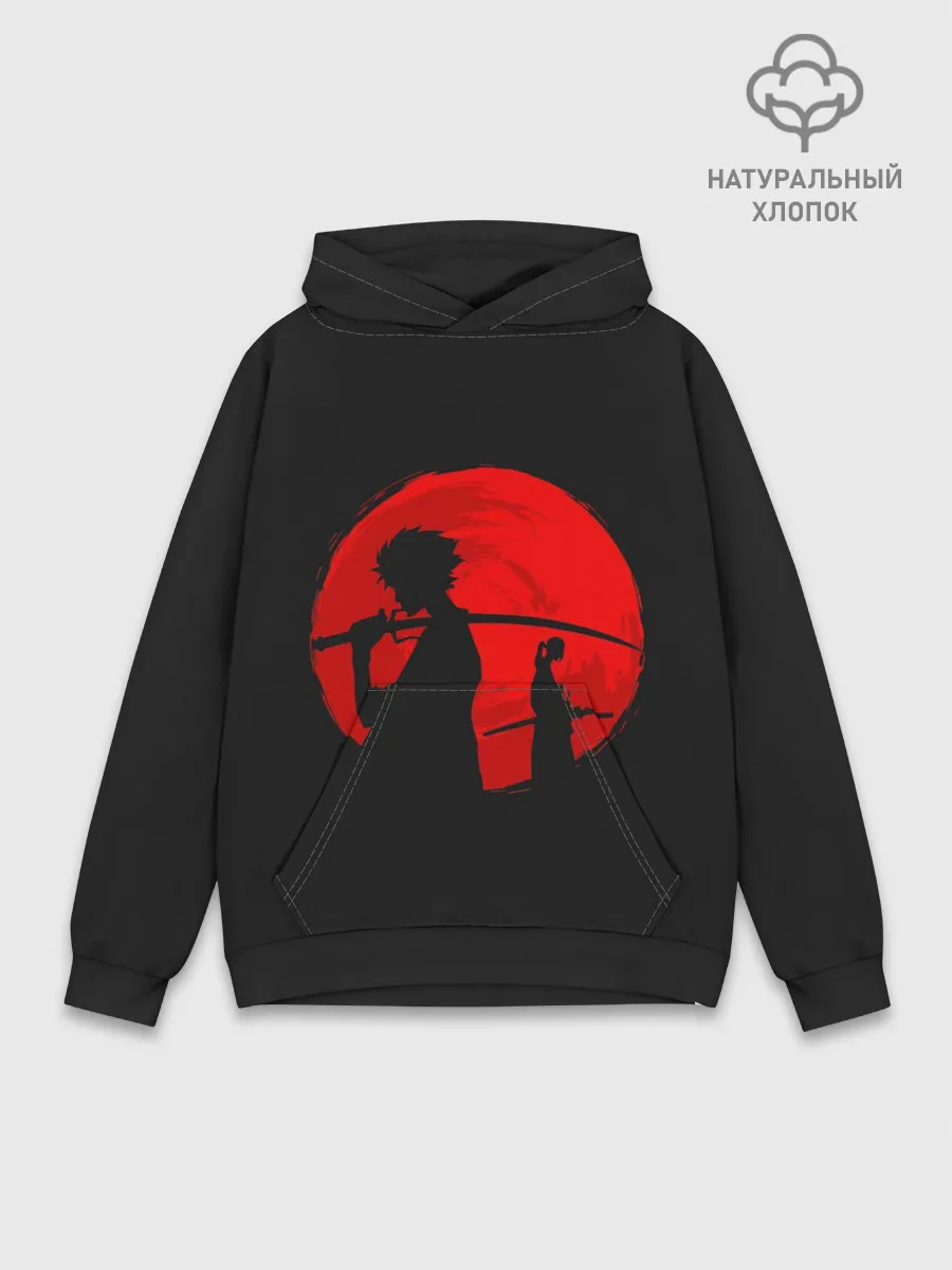 Худи мужской база хлопок / Samurai Sunset