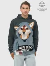 Худи мужской база хлопок / Furry fox