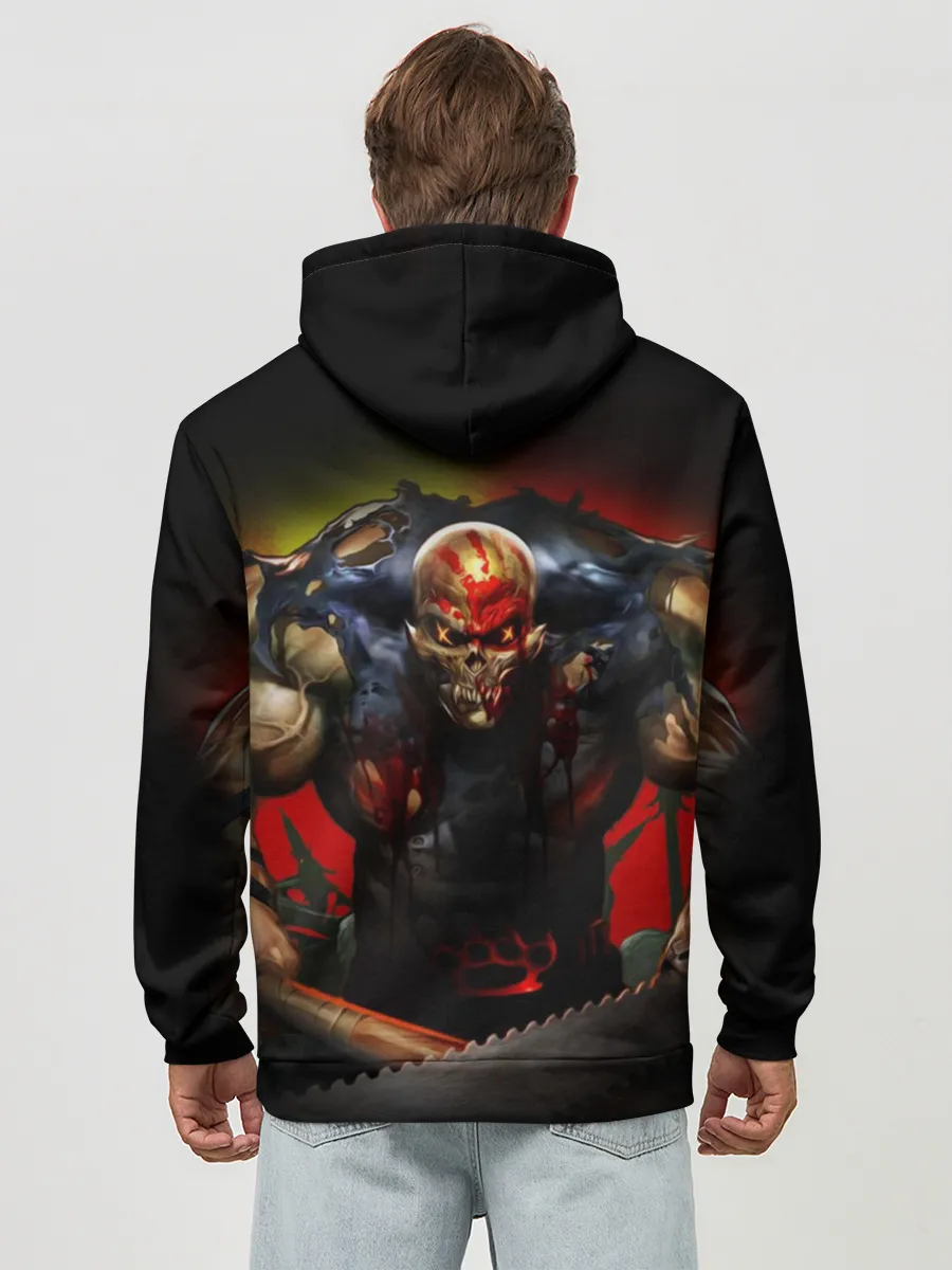 Худи мужской база хлопок / Five Finger Death Punch Skull