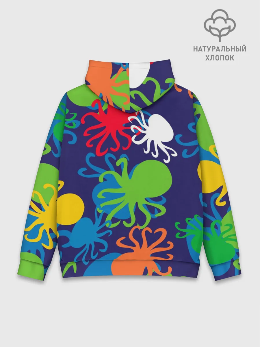 Худи мужской база хлопок / Осьминоги