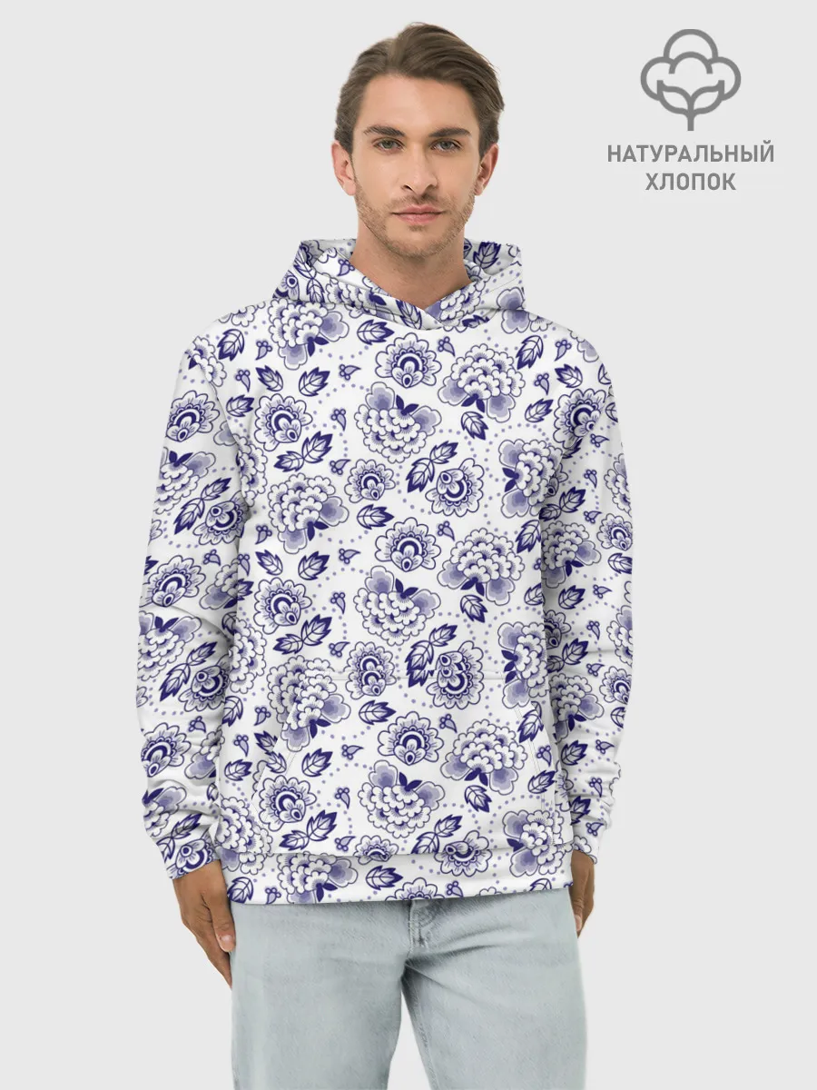 Худи мужской база хлопок / Узор