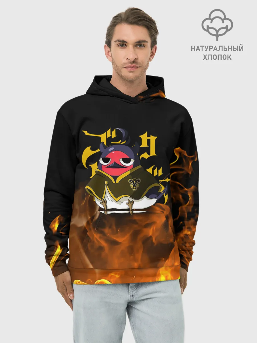 Худи мужской база хлопок / Секре Сваллотейл в огне Неро