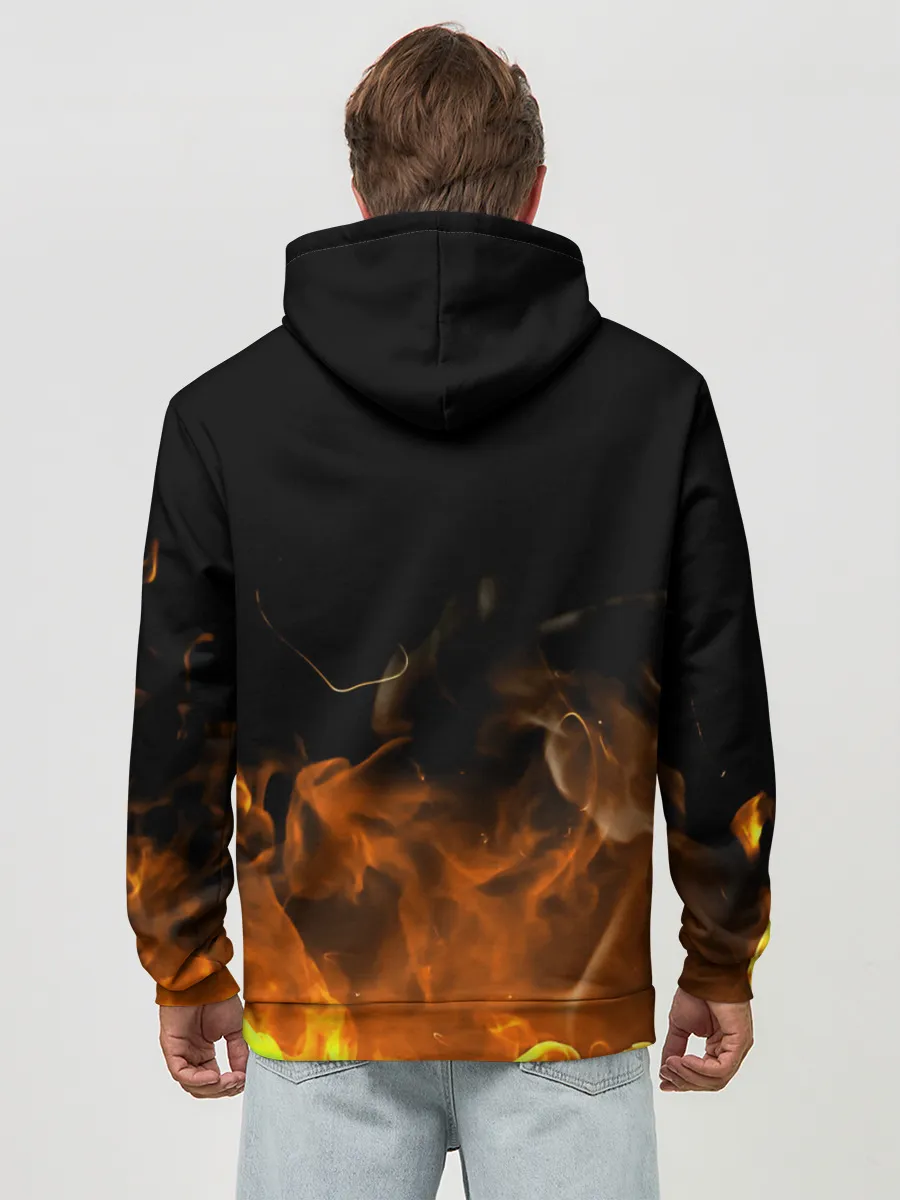 Худи мужской база хлопок / Секре Сваллотейл в огне Неро