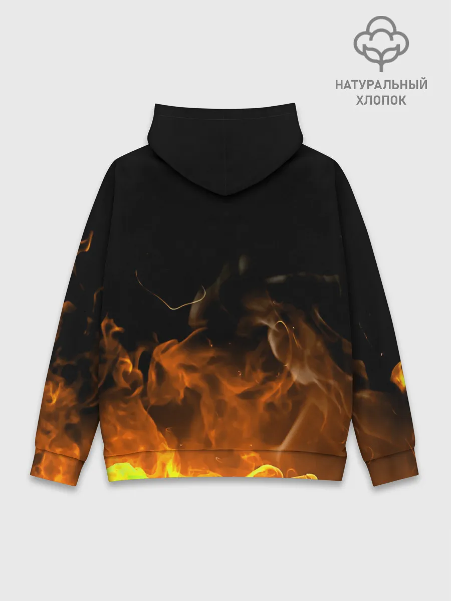 Худи мужской база хлопок / Секре Сваллотейл в огне Неро