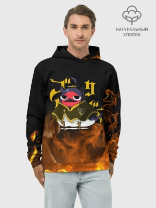 Худи мужской база хлопок / Секре Сваллотейл в огне Неро
