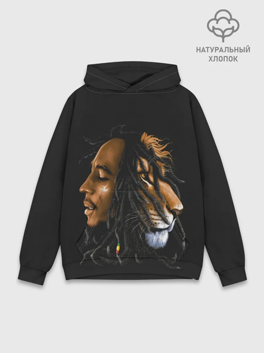 Худи мужской база хлопок / БОБ МАРЛИ