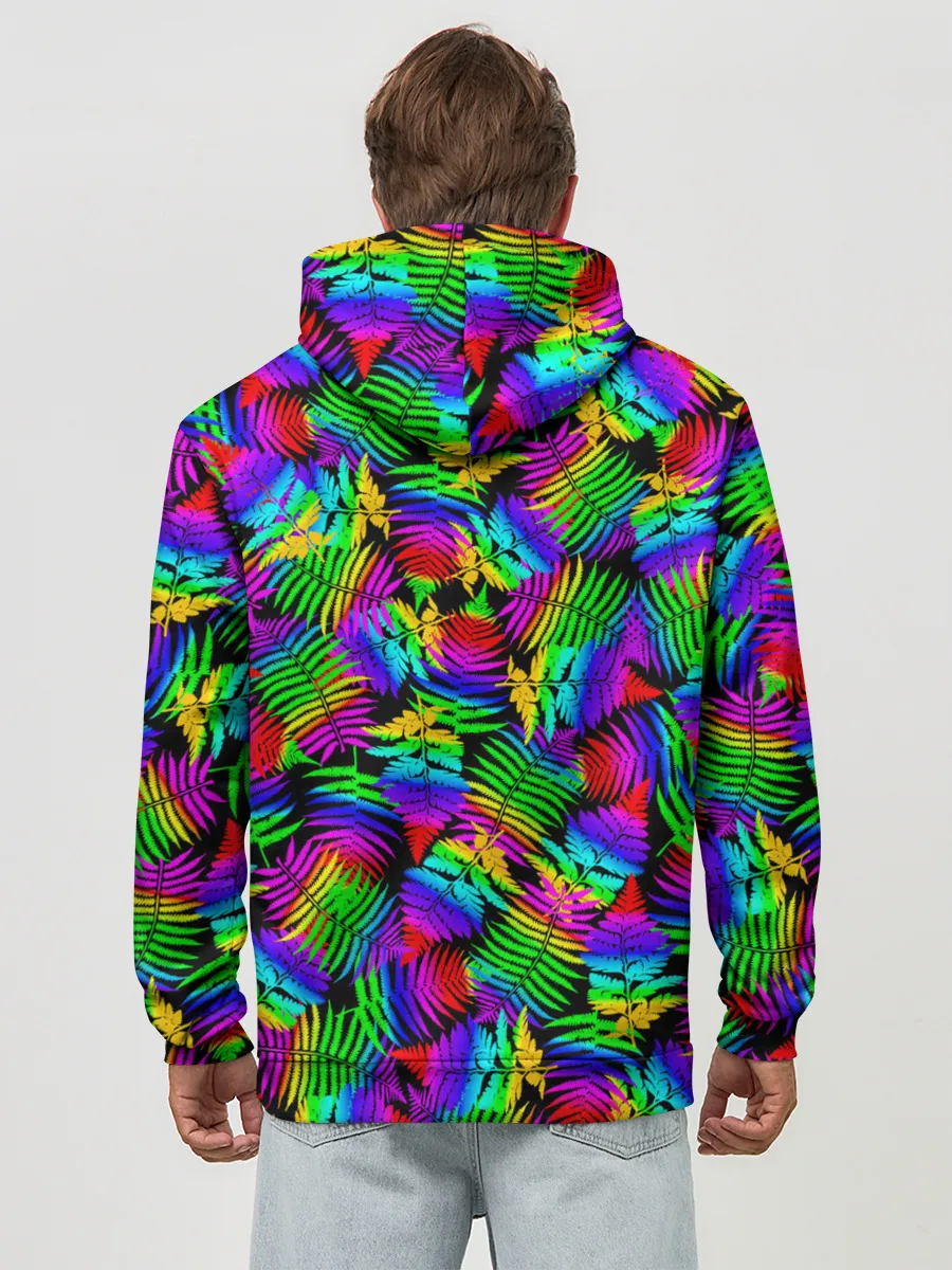 Худи мужской база хлопок / Неоновый папоротник