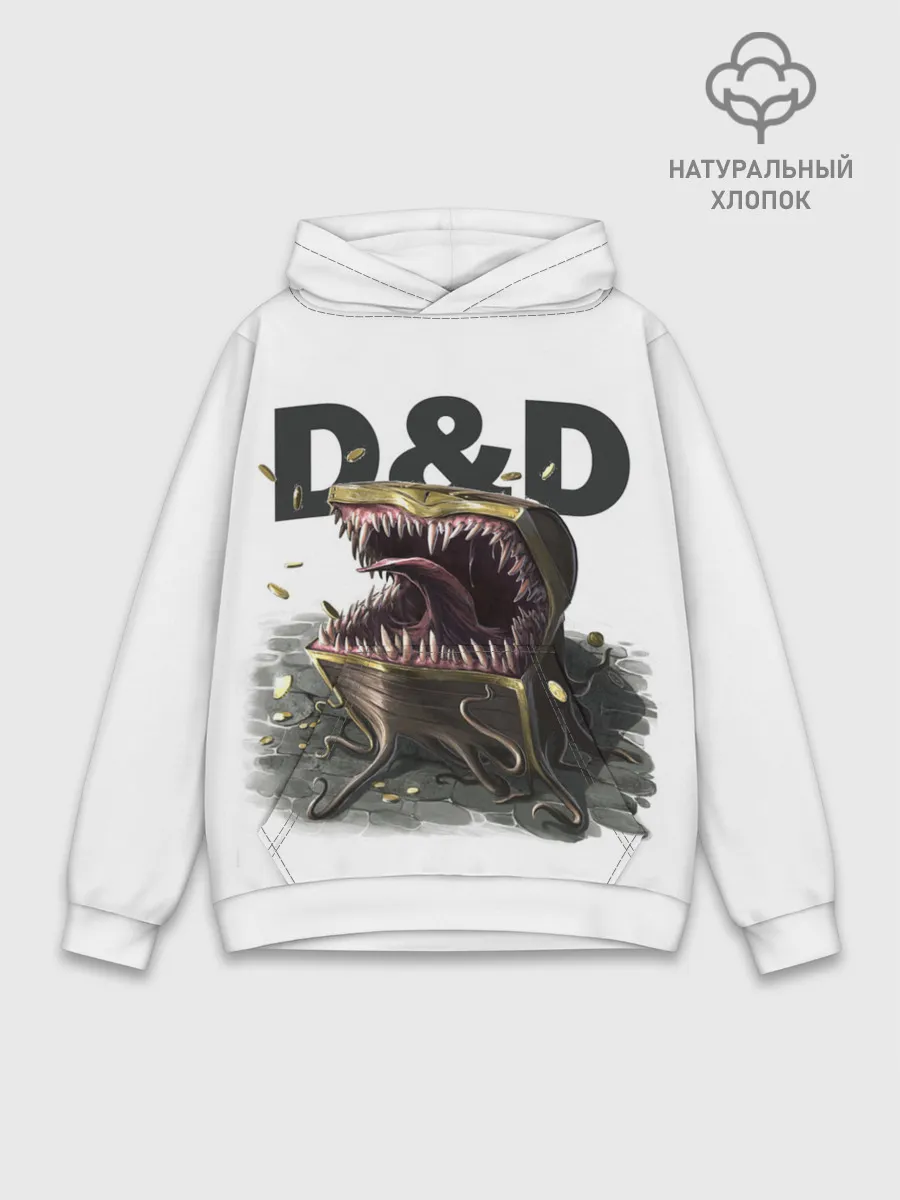 Худи мужской база хлопок / D&D | Мимик-сундук | ДнД