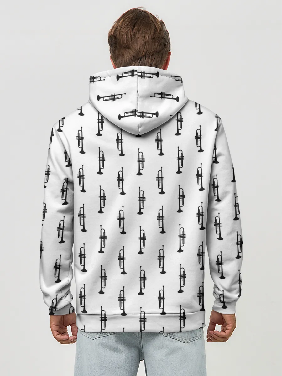 Худи мужской база хлопок / Труба, музыкальный инструмент