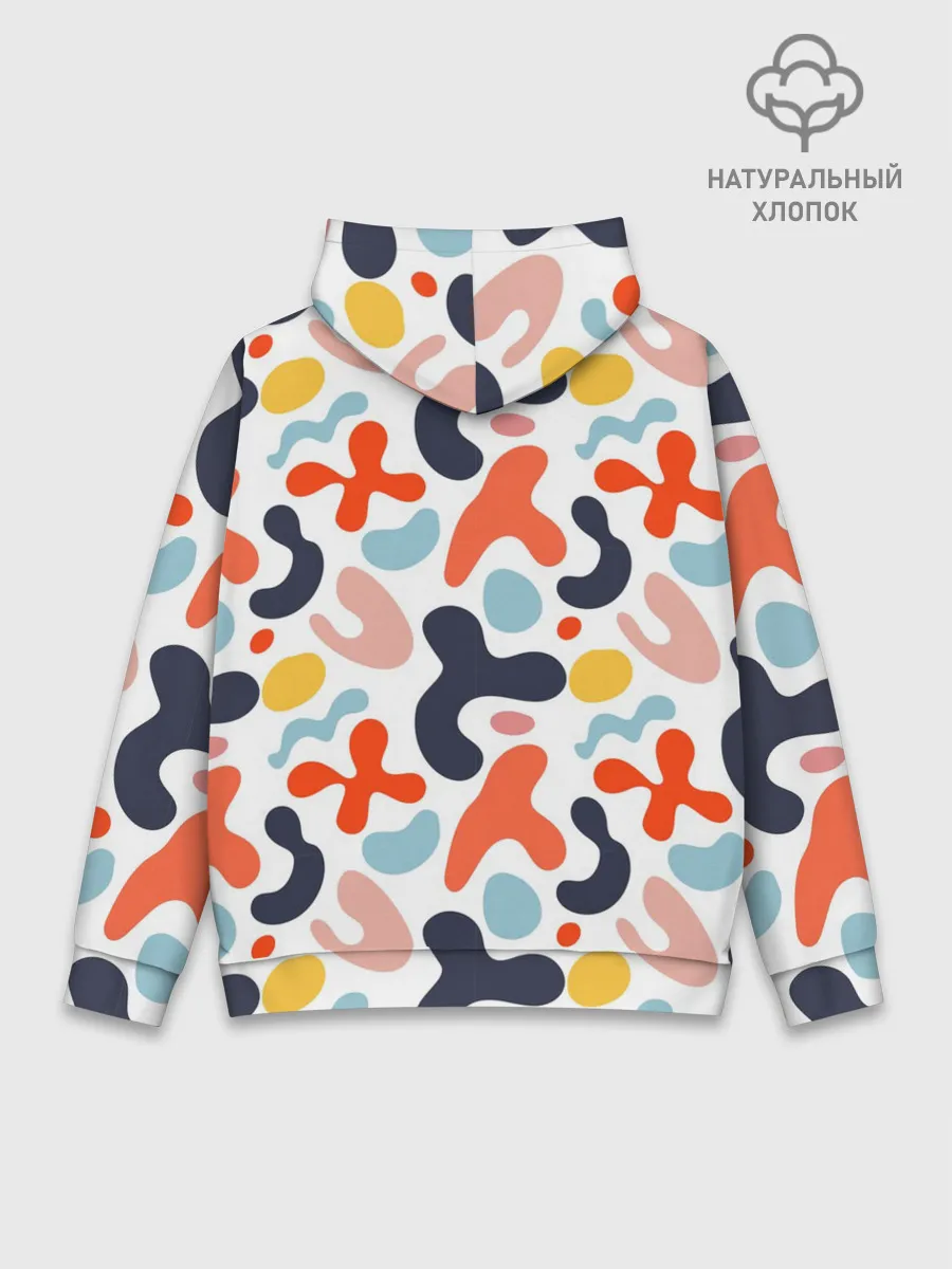 Худи мужской база хлопок / Абстрактные цветные пятна