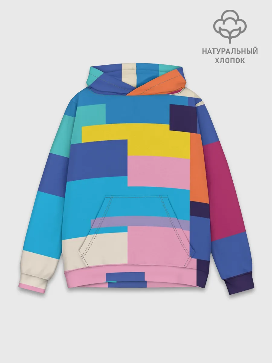 Худи мужской база хлопок / Плавные узоры