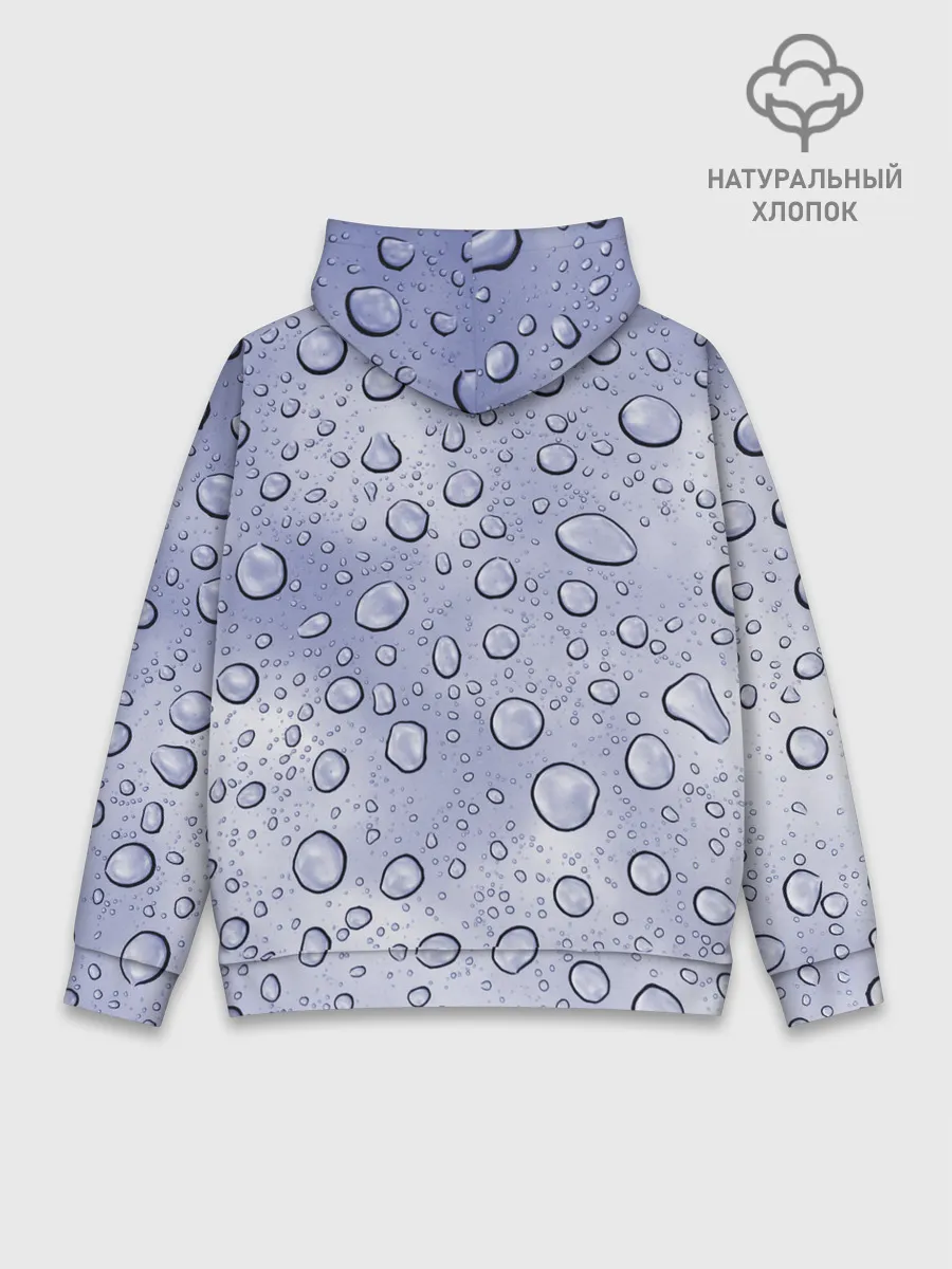 Худи мужской база хлопок / Капли на Стекле