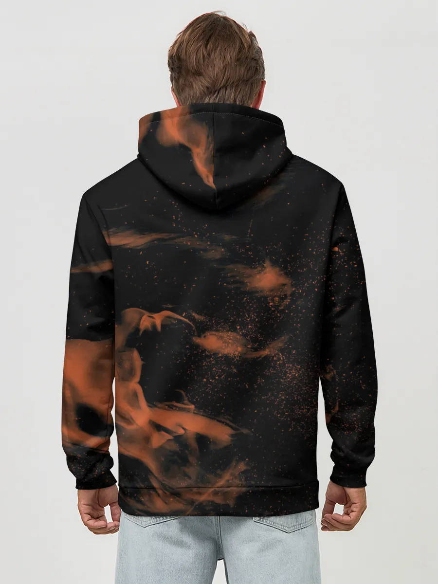 Худи мужской база хлопок / Чёрный клевер удар Аста мечом