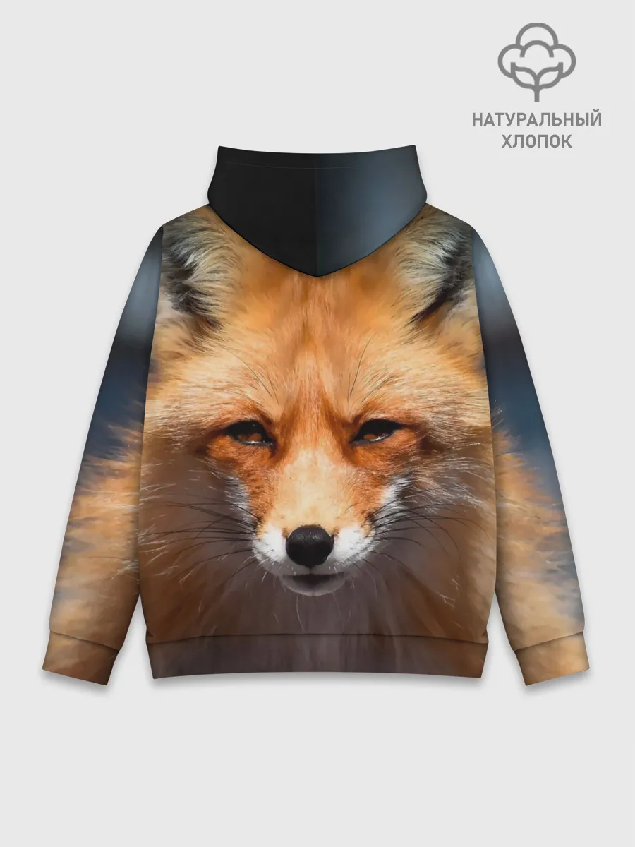 Худи мужской база хлопок / Хитрая лисица