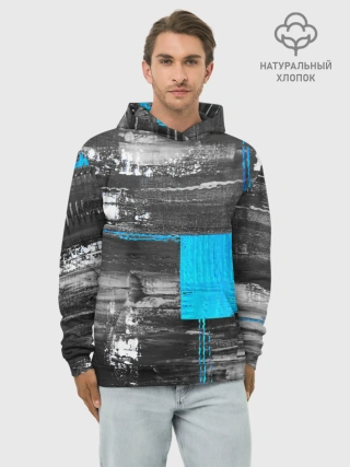 Худи мужской база хлопок / Абстракция