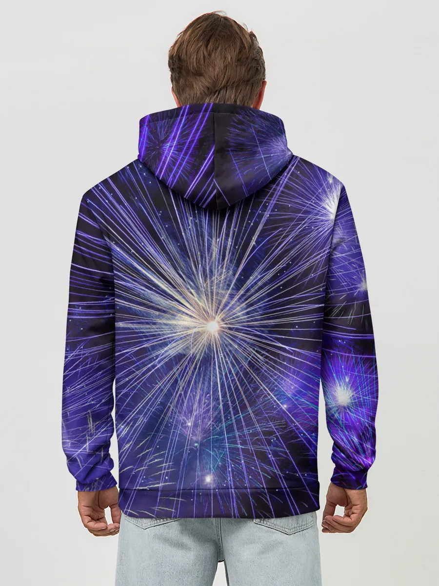 Худи мужской база хлопок / Фейерверк