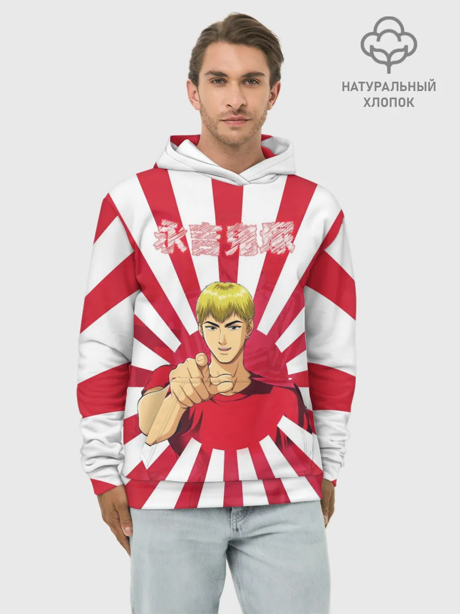 Худи мужской база хлопок / Крутой учитель Онидзука