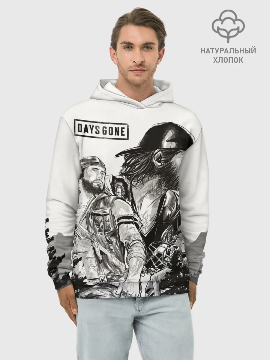 Худи мужской база хлопок / Days Gone