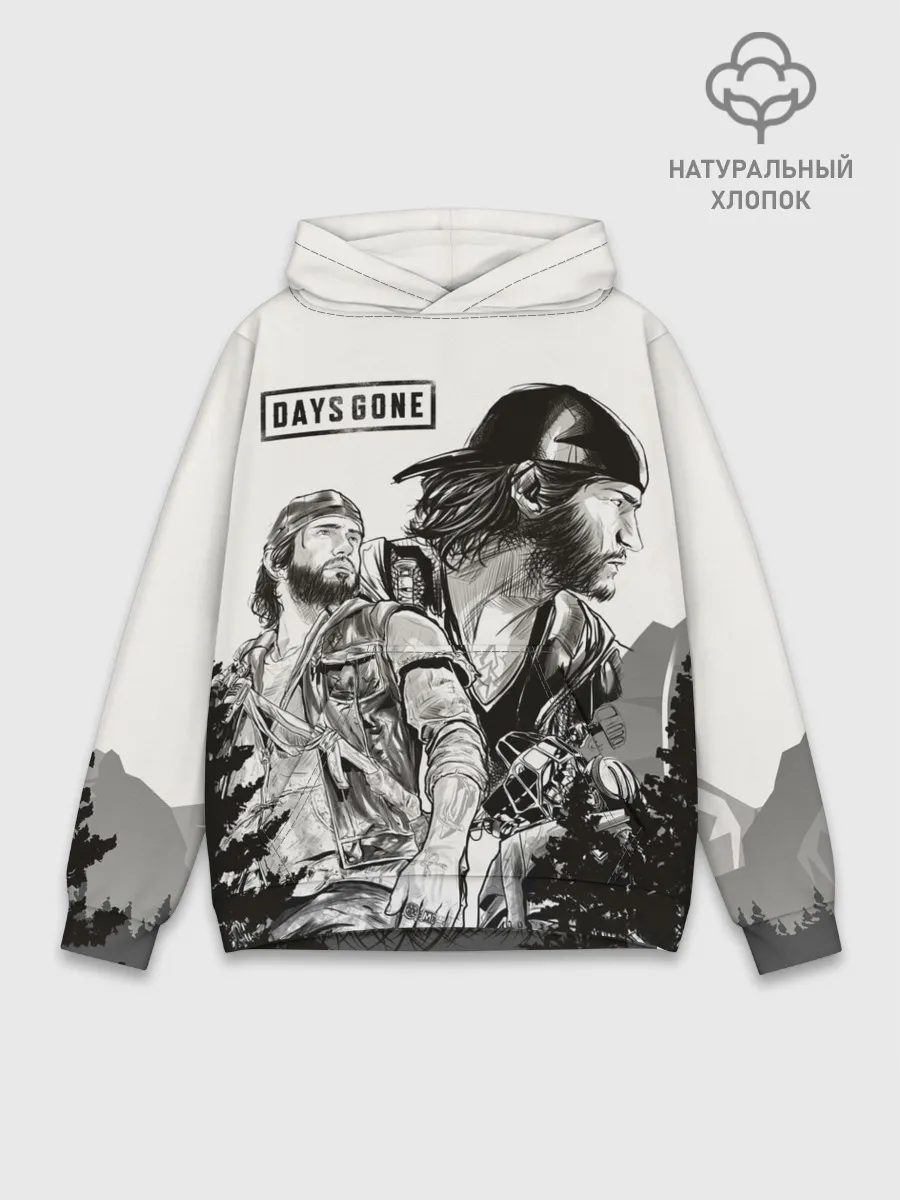 Худи мужской база хлопок / Days Gone