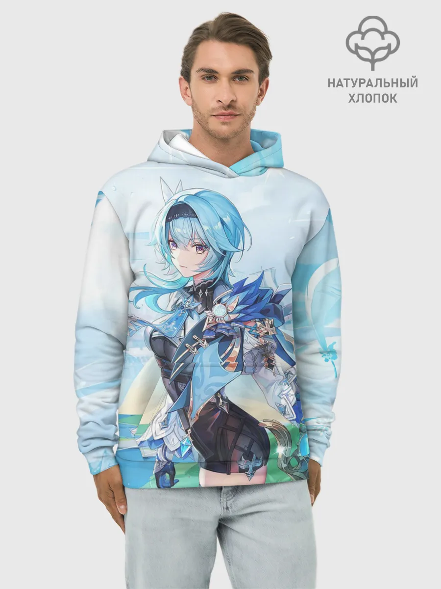 Худи мужской база хлопок / Eula | Genshin Impact