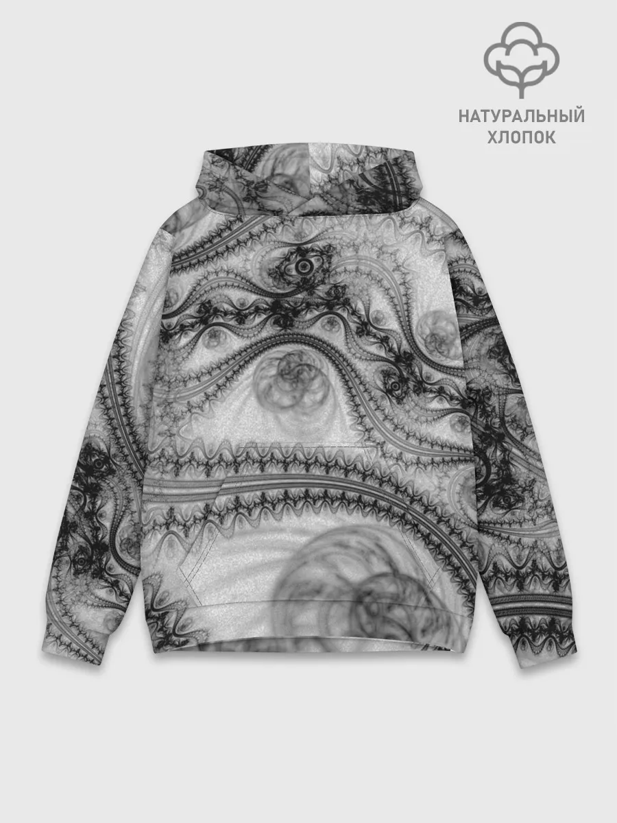 Худи мужской база хлопок / Spilled ink Texture