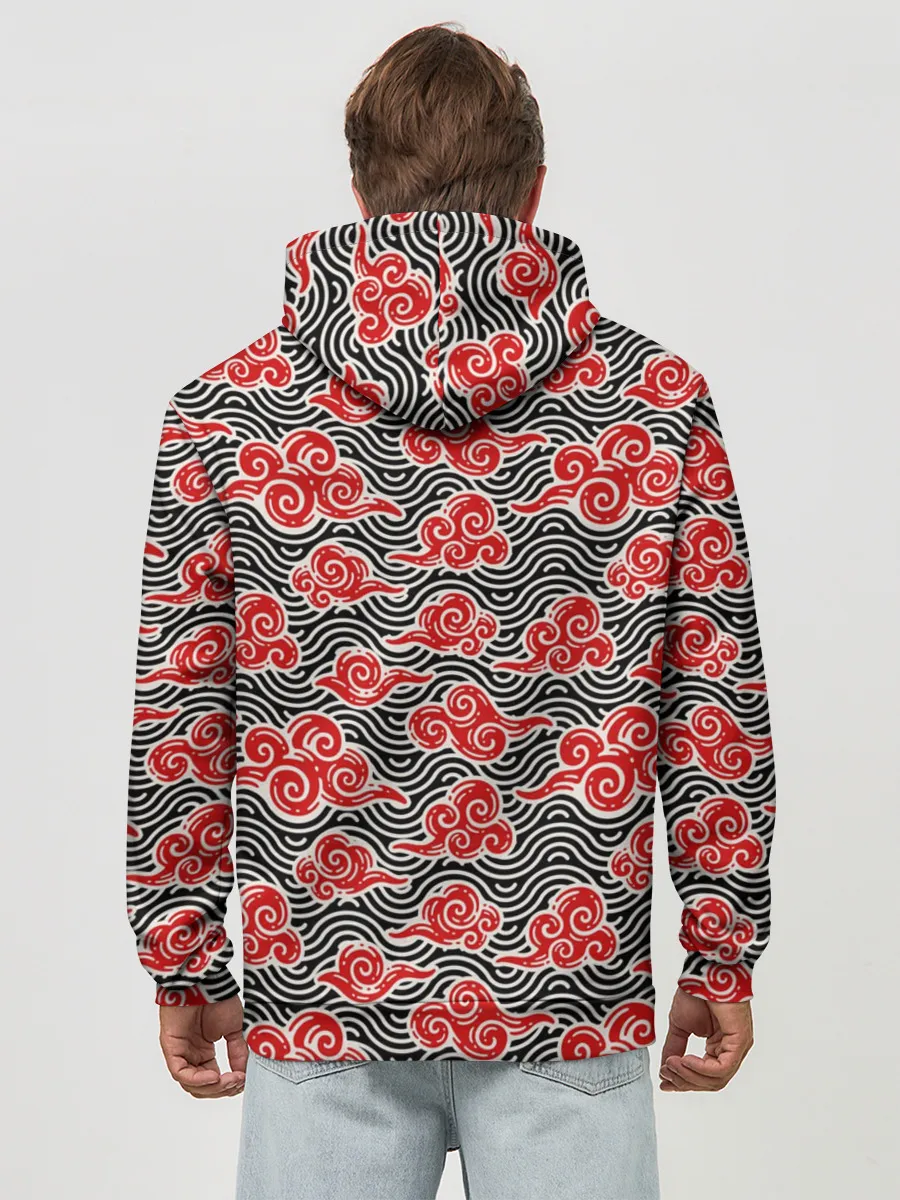 Худи мужской база хлопок / Панда-ниндзя