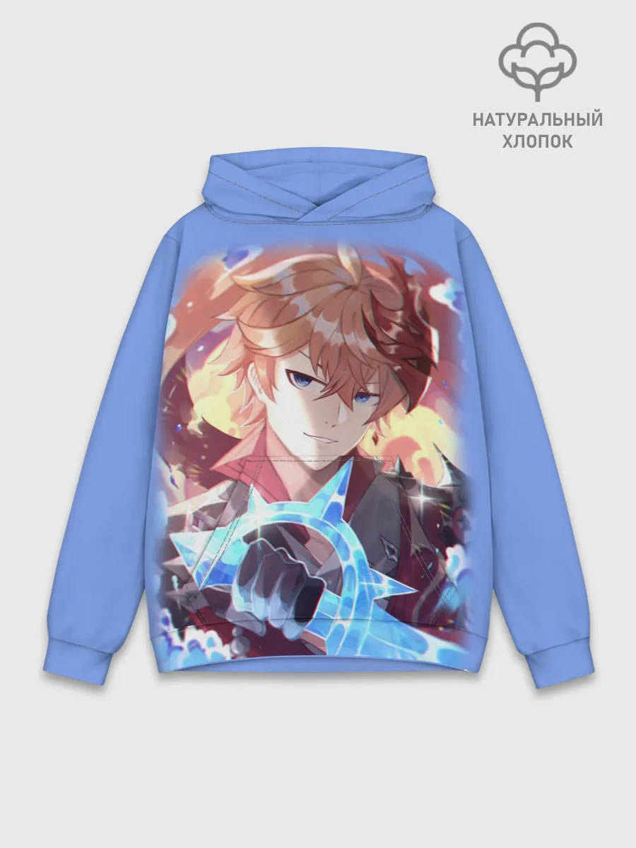 Худи мужской база хлопок / ТАРТАЛЬЯ / ГЕНШИН ИМПАКТ