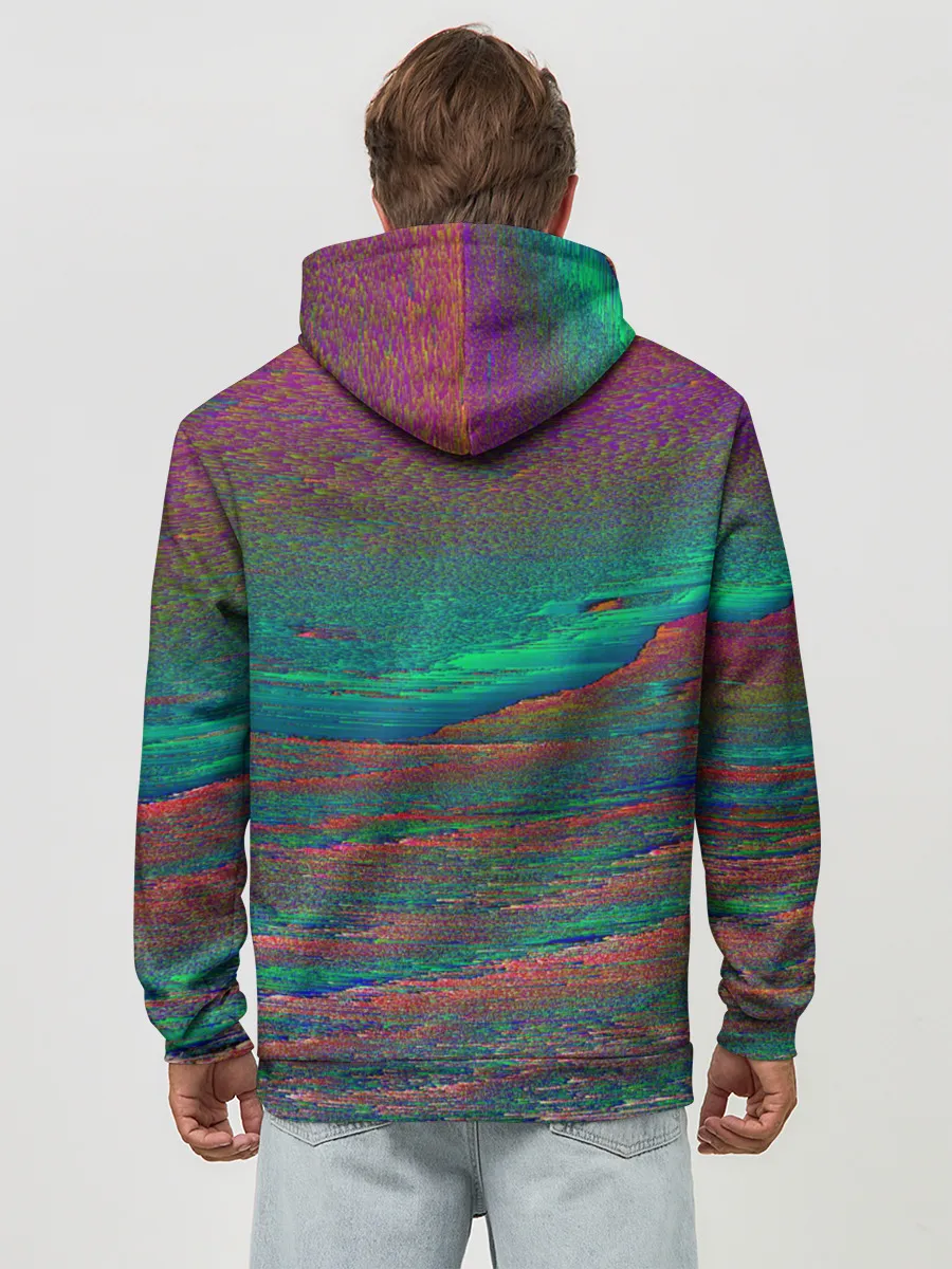 Худи мужской база хлопок / ГЛИТЧ | ПОМЕХИ